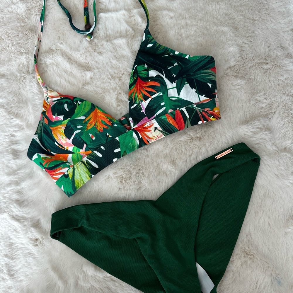 Tropical Green Bikini Set